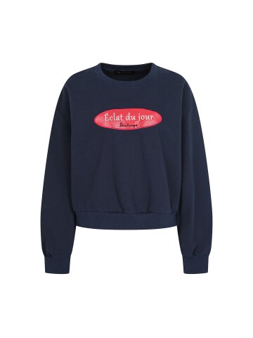 패치 드롭 숄더 스웨트셔츠 