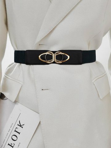 시카 여자 원피스 버클 패딩 코트 스판 밴딩 여성 벨트