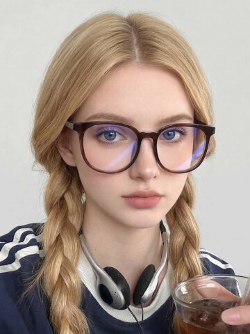 아비 브라운 블랙 투명 블루라이트차단 긱시크 뿔테 안경