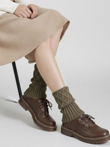 레버리 짧은 부츠 겨울 방한 니트 골지 발목 종아리 다리 발 토시