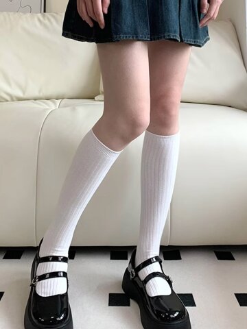 앨리슨 골지 니삭스 무릎양말 롱양말