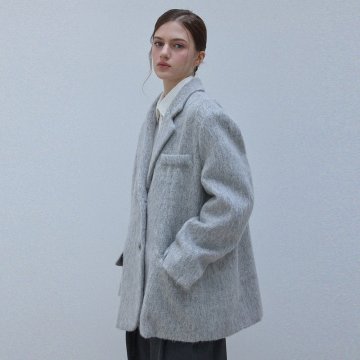 ALPACA TOUCH LOOSE FIT WOOL JACKET_GREY