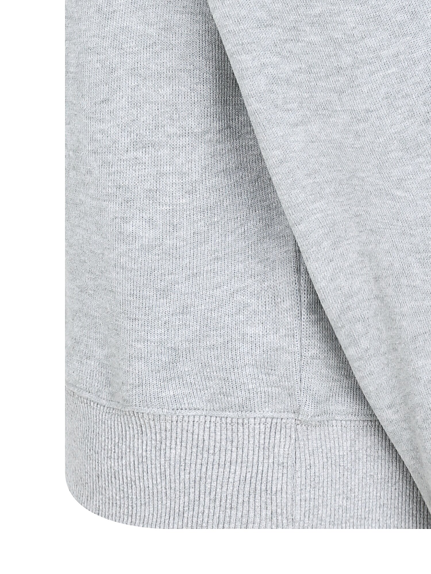 배색 칼라 집업 스웨트셔츠 (GREY)