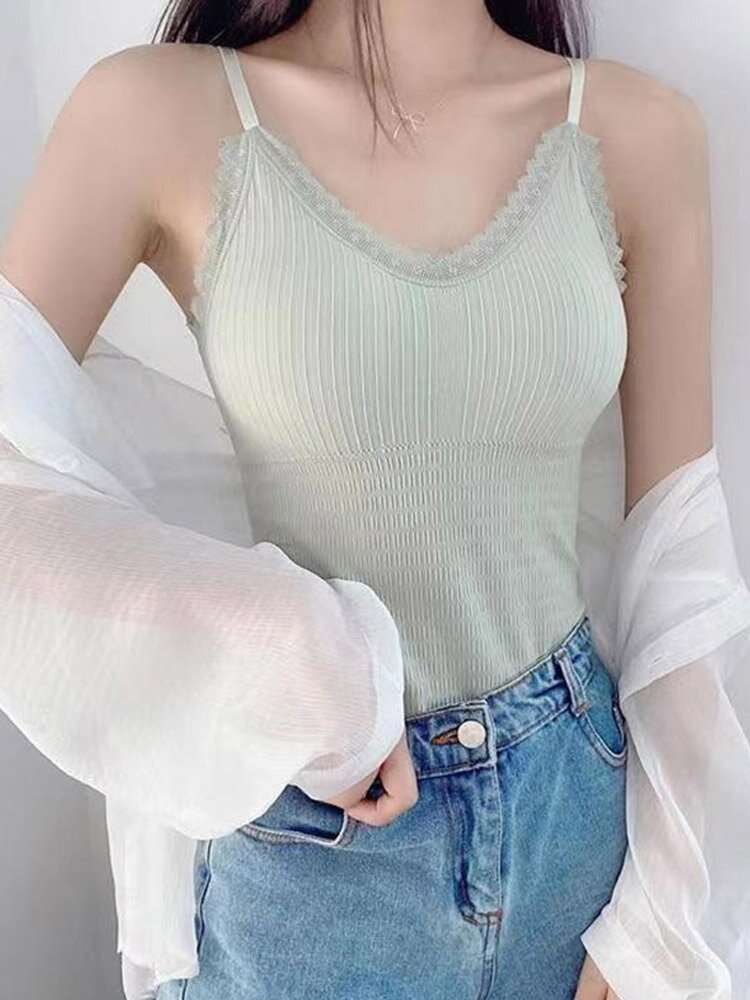 벨리타 레이스 캡내장 볼륨 업 캐미솔 브라탑 끈나시