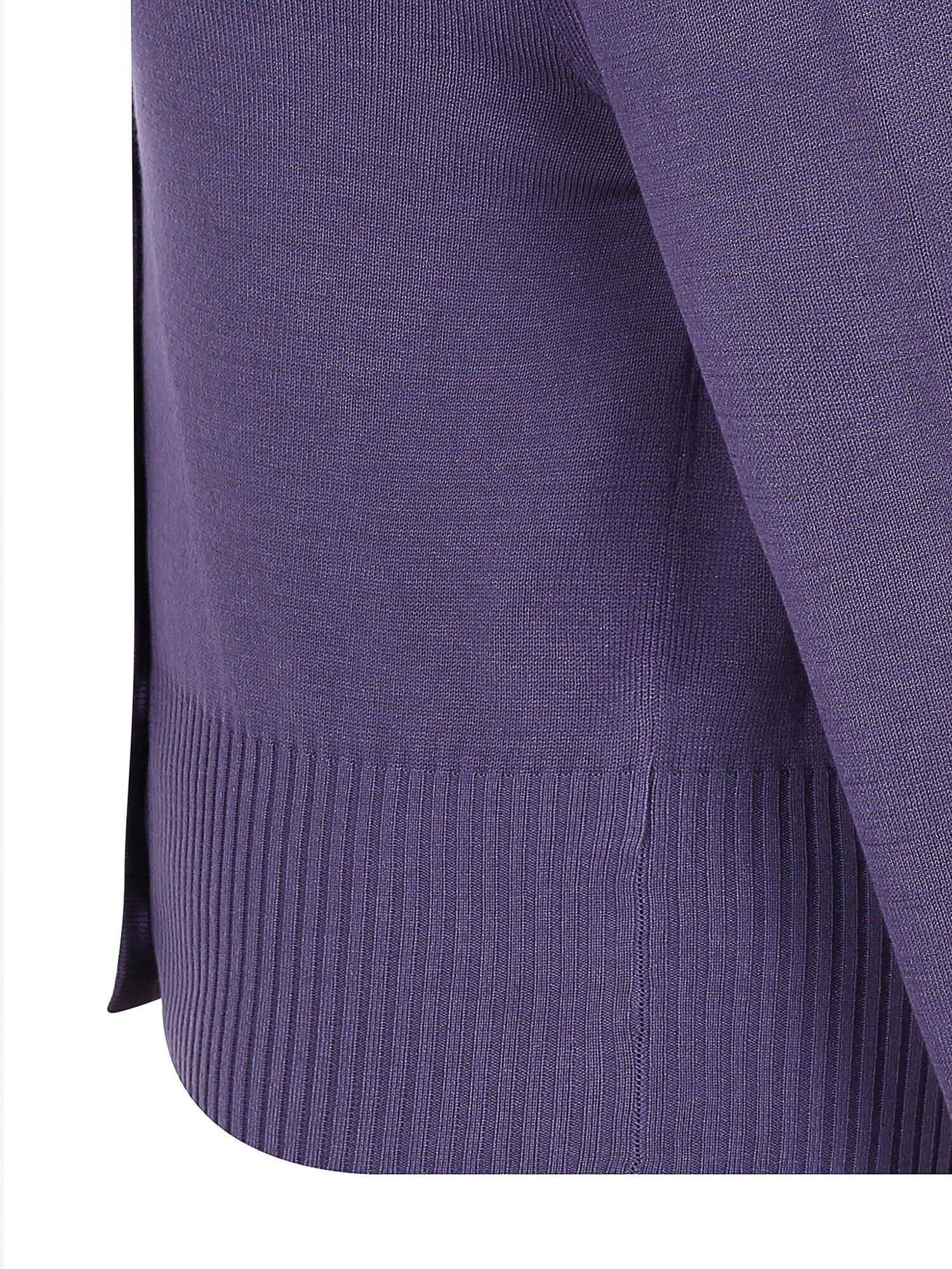 와이드 리브 브이넥 가디건 (PURPLE)