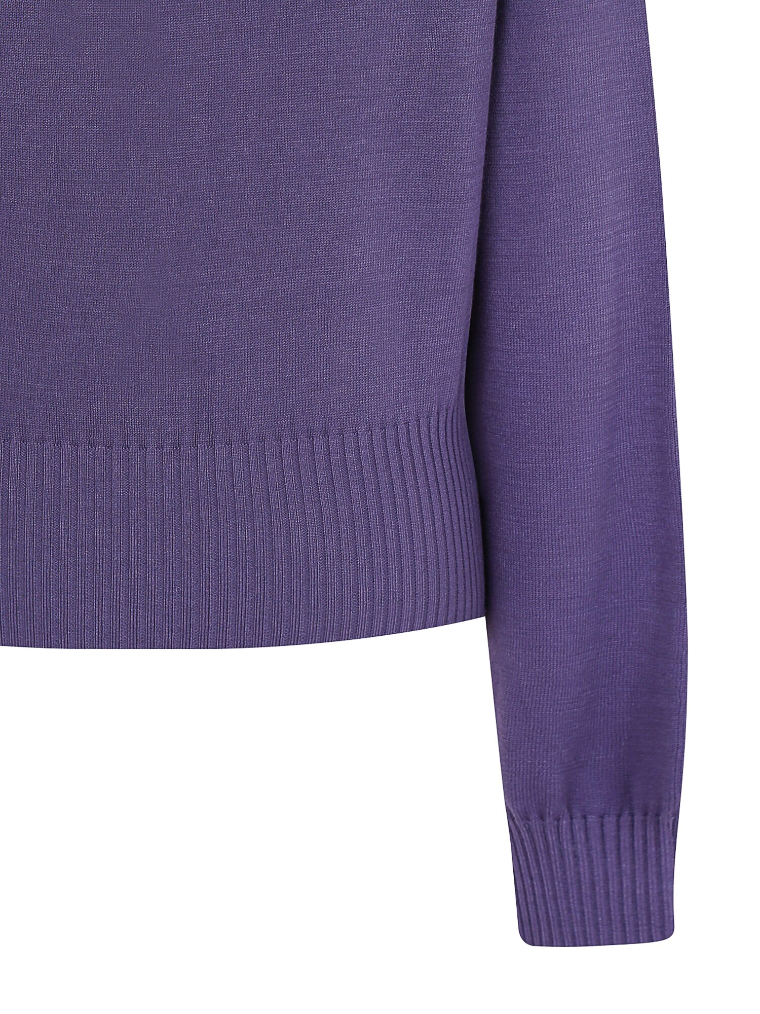 와이드 리브 브이넥 가디건 (PURPLE)