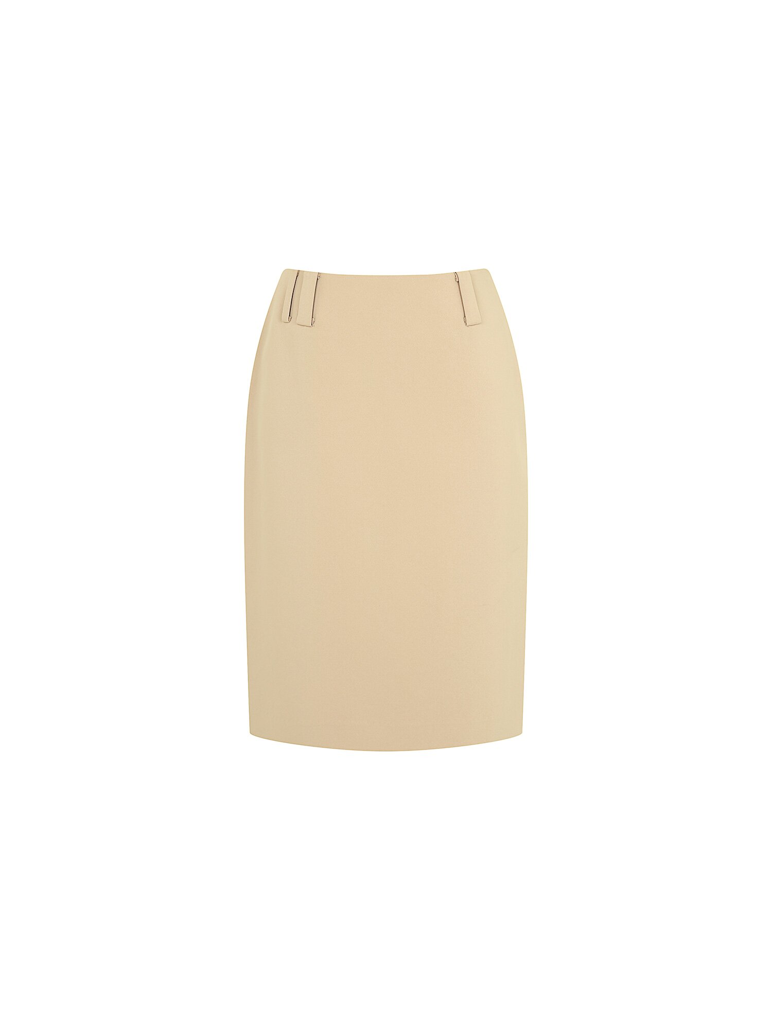 백 슬릿 H라인 스커트 (BEIGE)
