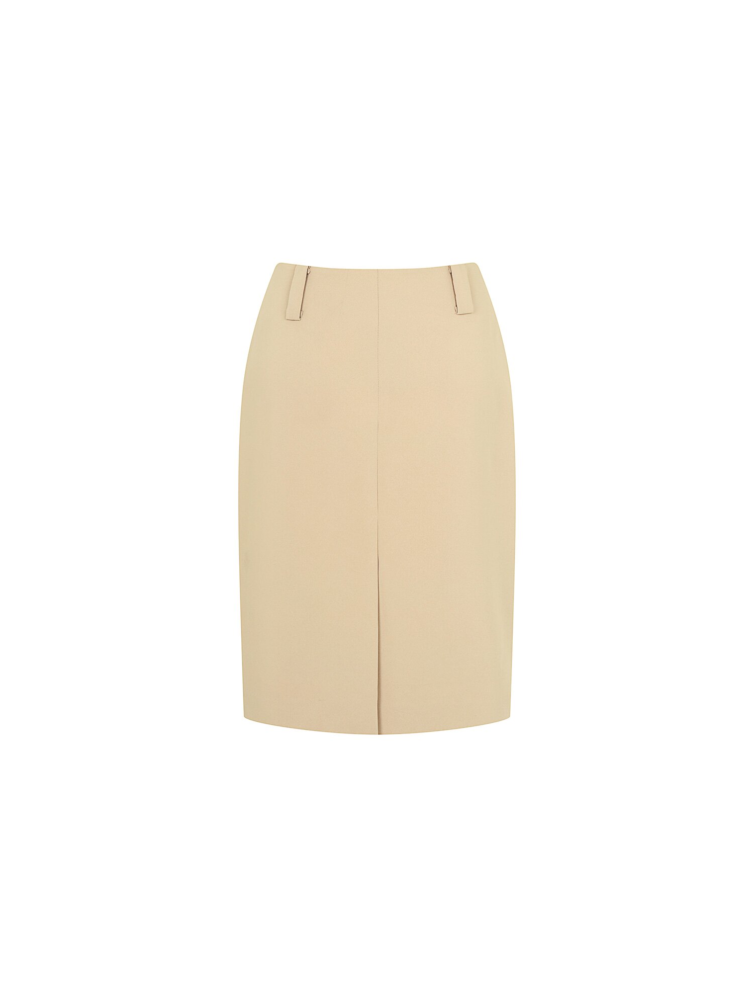 백 슬릿 H라인 스커트 (BEIGE)