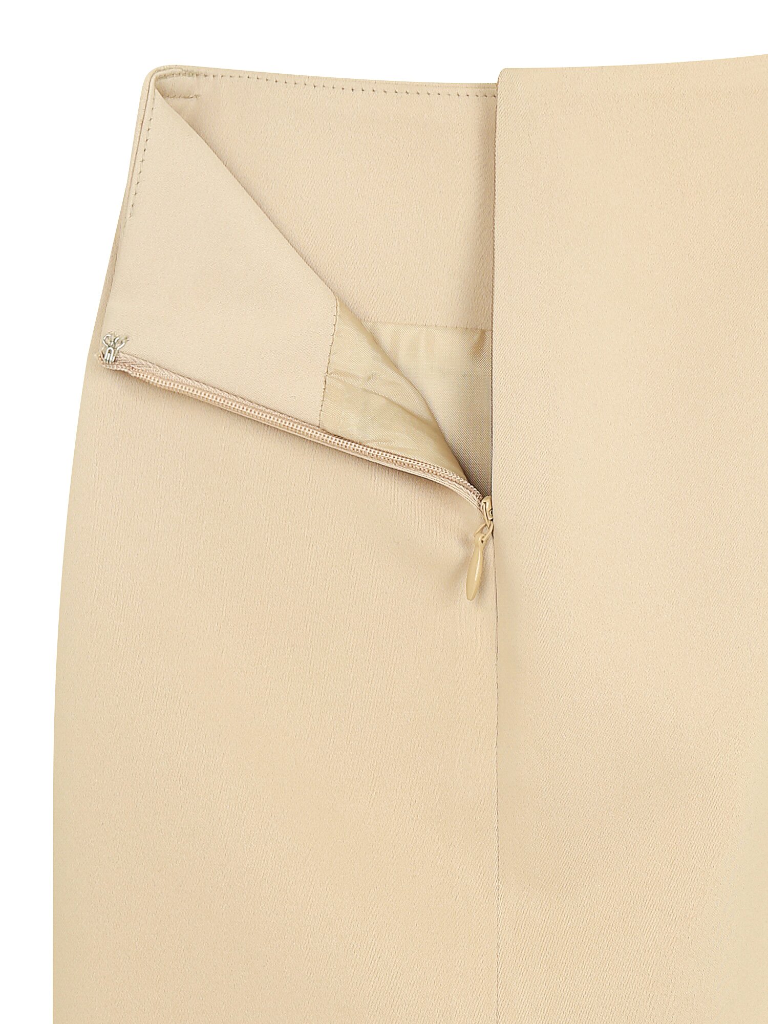 백 슬릿 H라인 스커트 (BEIGE)