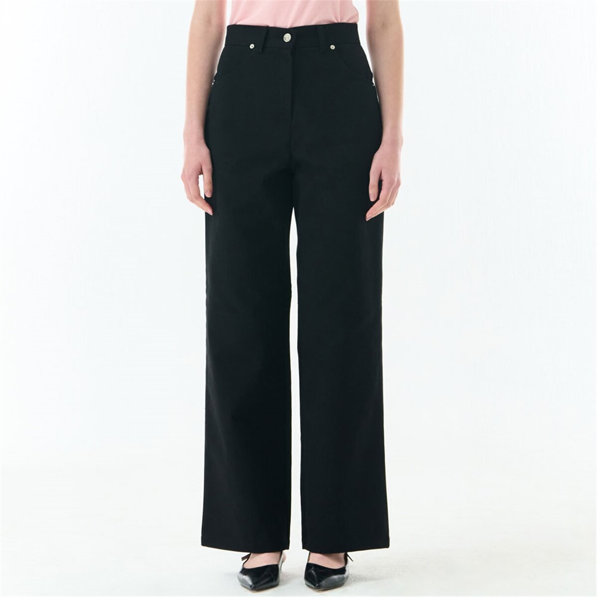 [카미노] COTTON WIDE PANTS BLACK