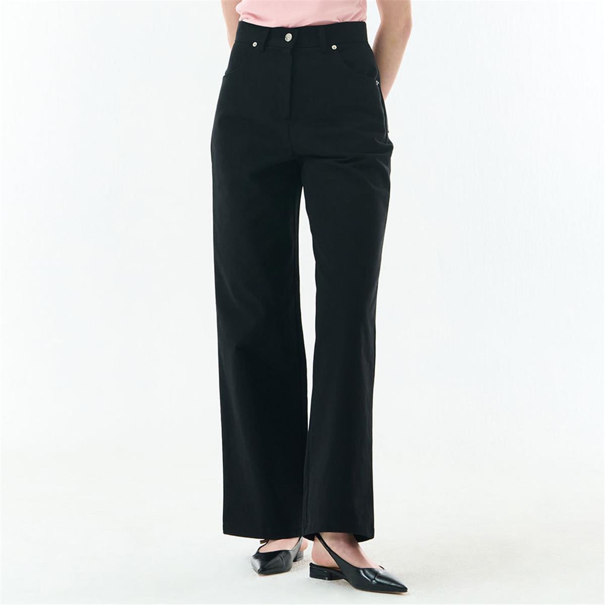 [카미노] COTTON WIDE PANTS BLACK