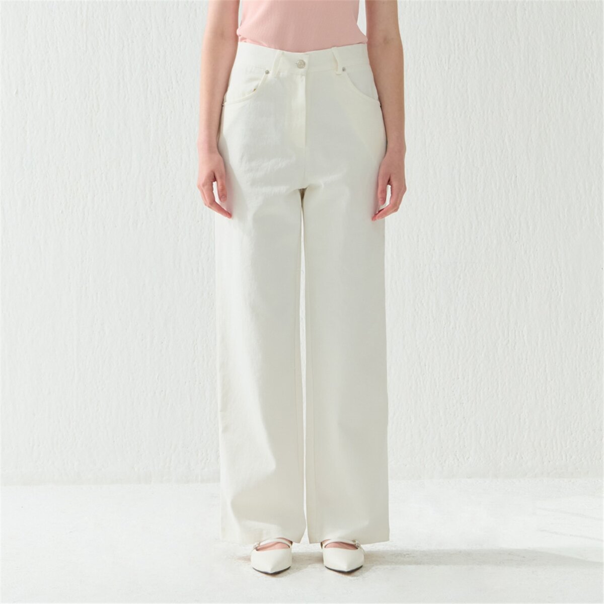 [카미노] COTTON WIDE PANTS WHITE