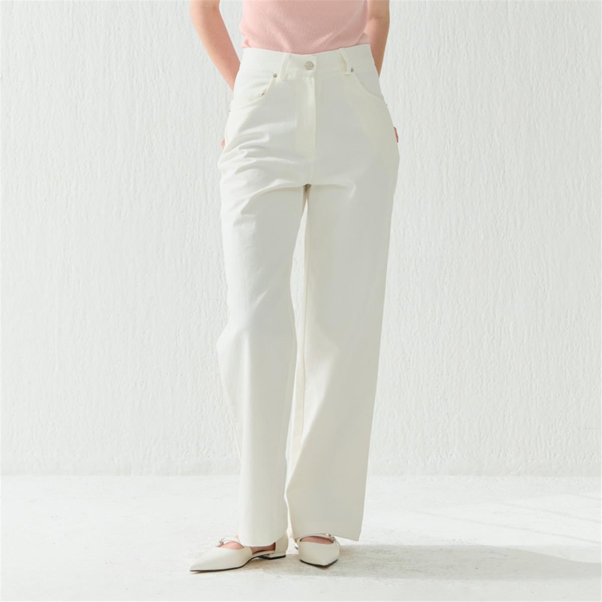 [카미노] COTTON WIDE PANTS WHITE