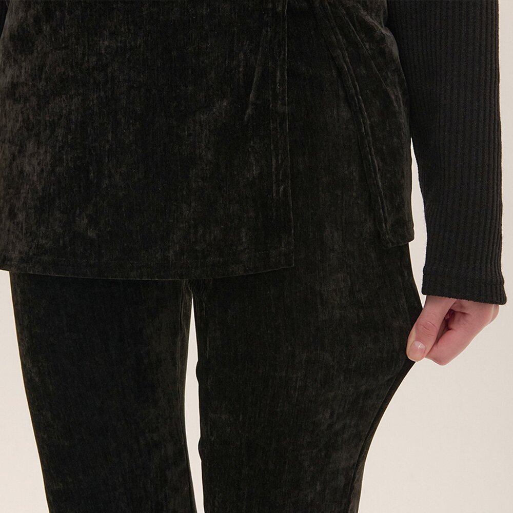 [카미노] VELVET BOOTS CUT TRAINING PANTS BLACK