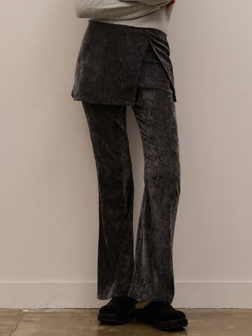 [카미노] VELVET BOOTS CUT TRAINING PANTS CHARCOAL