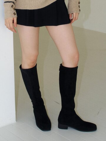 베이직 스웨이드 스판 롱부츠 S24W515bk(기모내피)_black