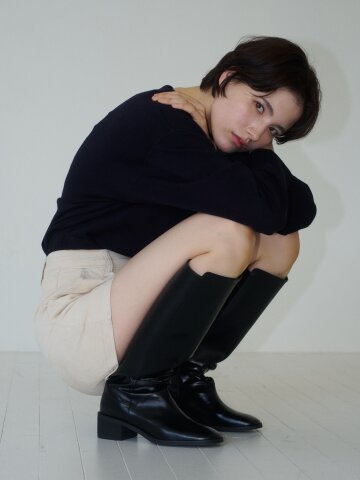 클래식 스퀘어 와이드 롱부츠 S24W514bk_black
