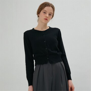 [카미노] ROUND CARDIGAN BLACK
