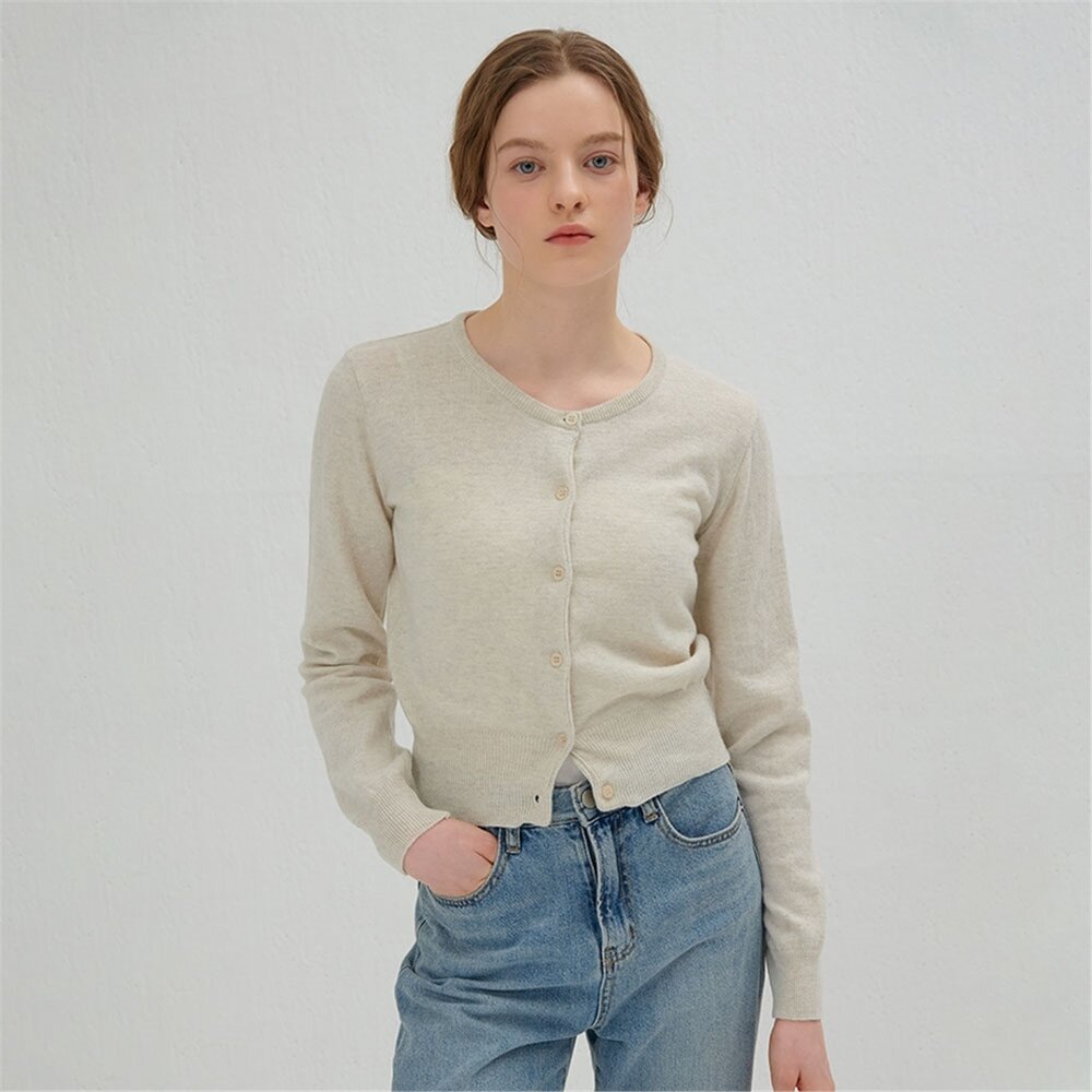 [카미노] ROUND CARDIGAN OATMEAL