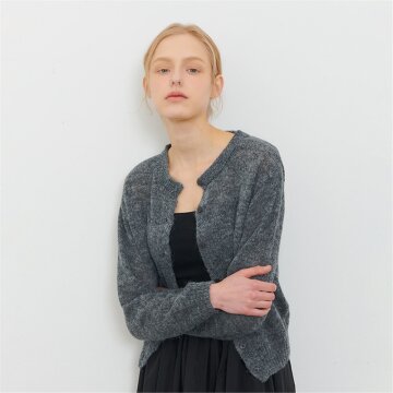 [카미노] BOUCLE CARDIGAN CHARCOAL