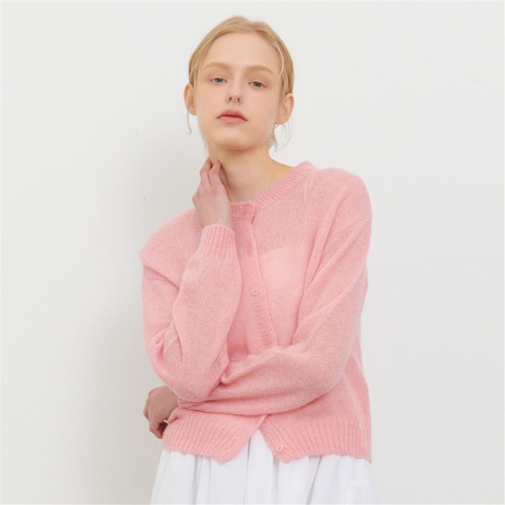 [카미노] BOUCLE CARDIGAN PINK