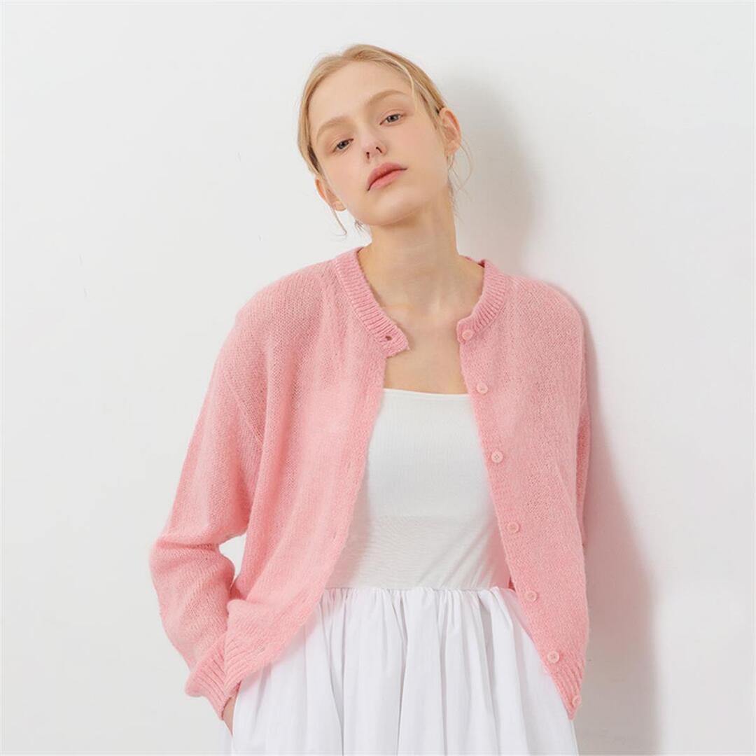 [카미노] BOUCLE CARDIGAN PINK