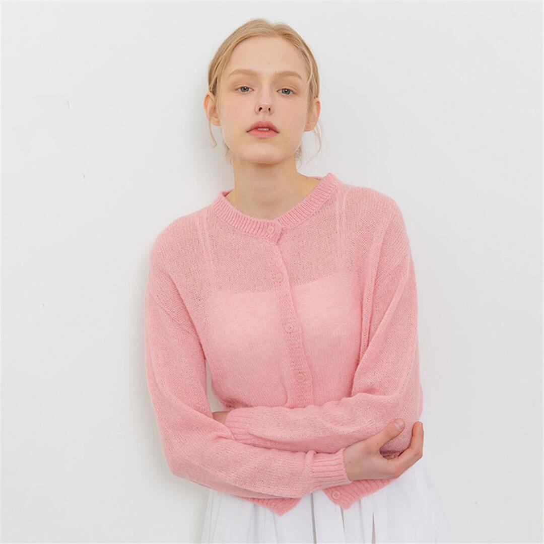[카미노] BOUCLE CARDIGAN PINK