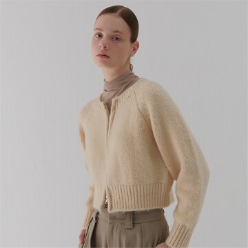 [카미노] ROUND ZIP-UP CARDIGAN BEIGE