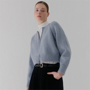 [카미노] ROUND ZIP-UP CARDIGAN SKY BLUE