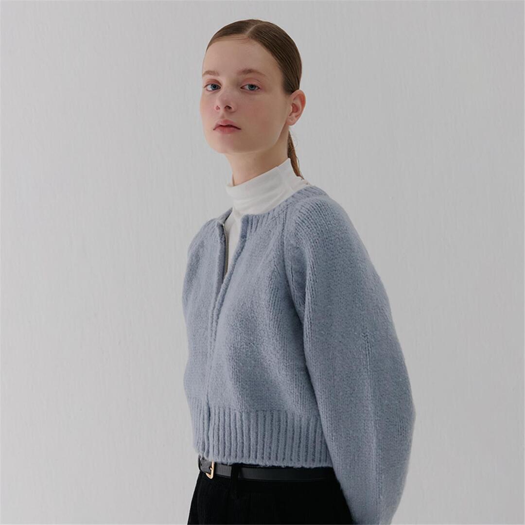 [카미노] ROUND ZIP-UP CARDIGAN SKY BLUE