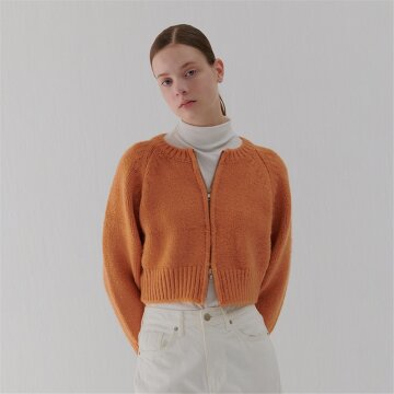 [카미노] ROUND ZIP-UP CARDIGAN ORANGE