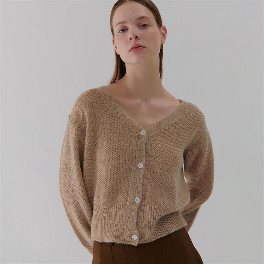 [카미노] V-NECK CARDIGAN BEIGE