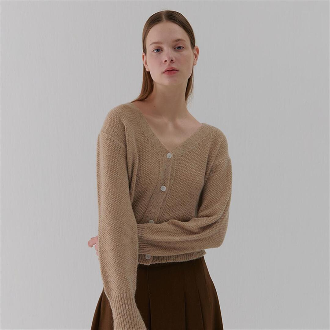 [카미노] V-NECK CARDIGAN BEIGE