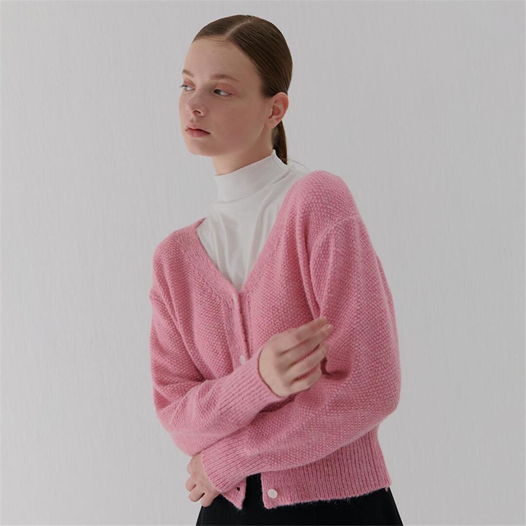 [카미노] V-NECK CARDIGAN PINK