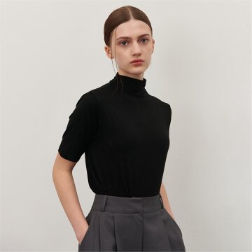 [카미노] HALF TURTLE NECK T-SHIRT BLACK