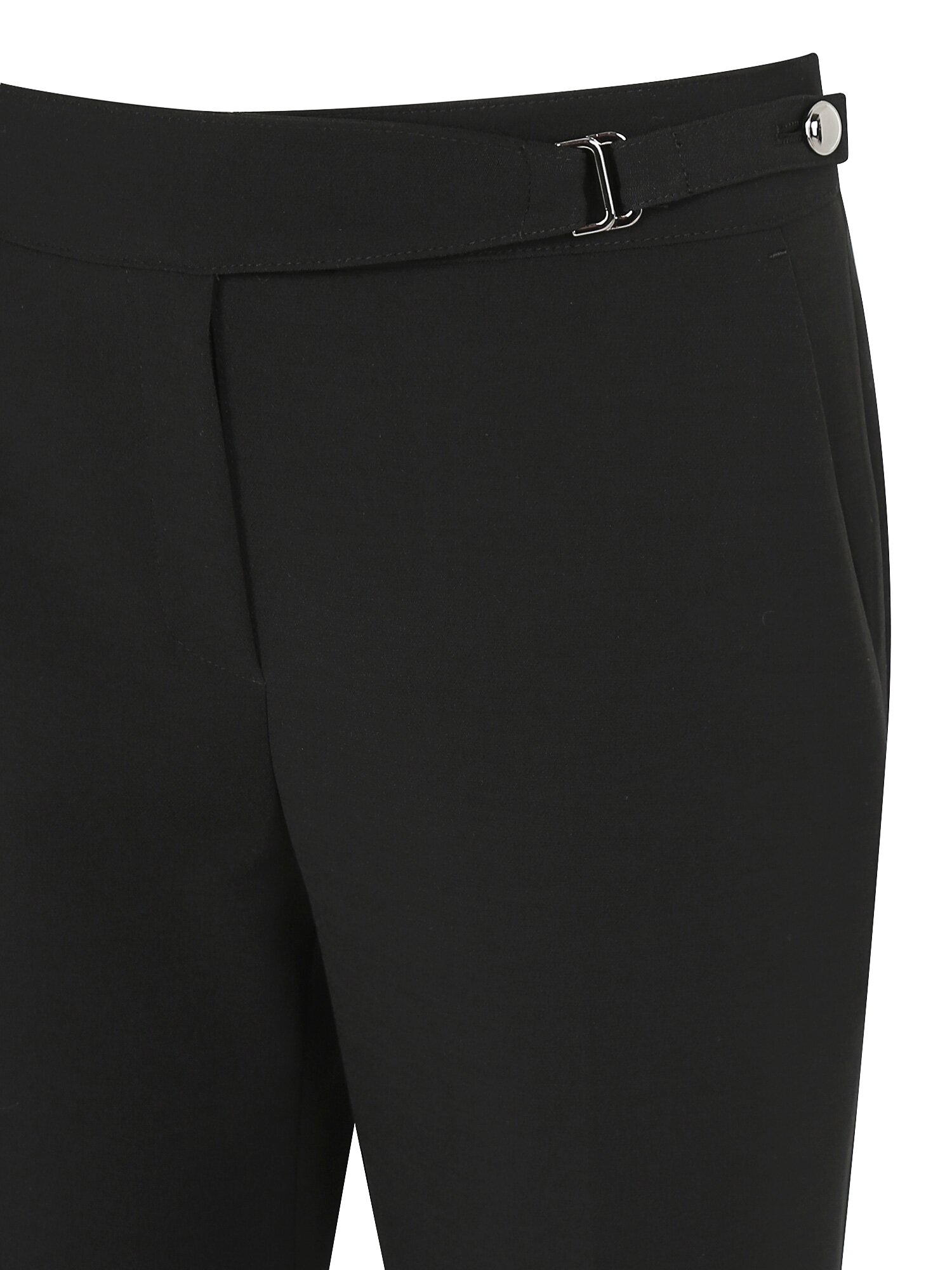 벨트 장식 슬림 부츠컷 팬츠 (BLACK)