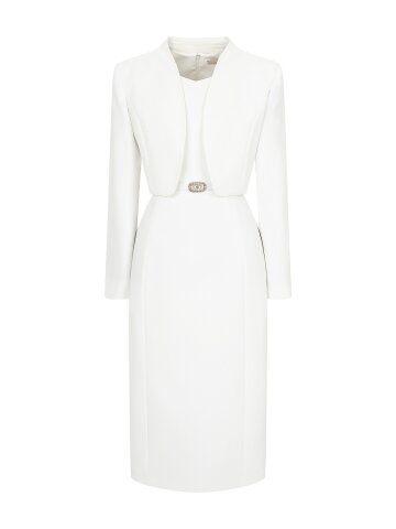 하트넥 H라인 원피스 +재킷 세트 