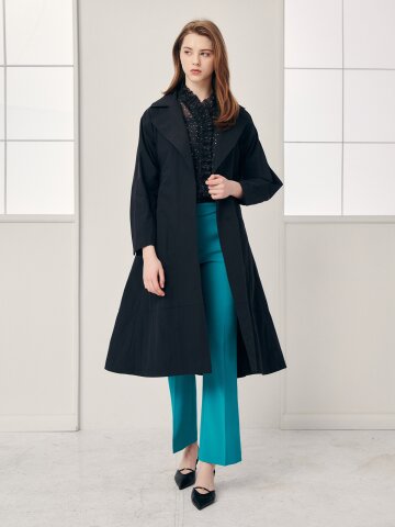 벨트 장식 슬림 부츠컷 팬츠 