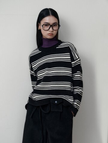 BA_Base striped knit_2color