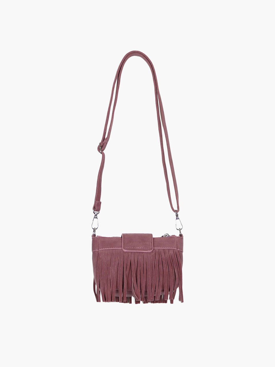 TASSEL SUEDE RIBBON CROSS BAG_PINK