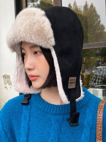 보글보글군밤 군밤 귀달이모자 트래퍼헷 겨울 방한 양털 무스탕 뽀글이 귀덮개 탈부착 벙거지