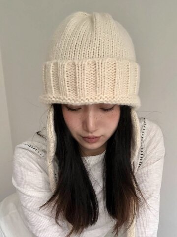 레인리 니트 비니 군밤 방한 귀도리 트루퍼햇 모자