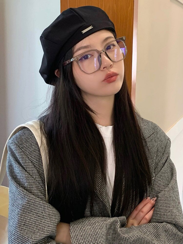 루체르 여성 봄 가을 베레모 화가모자 어려보이는 빵모자 여성 면 모자