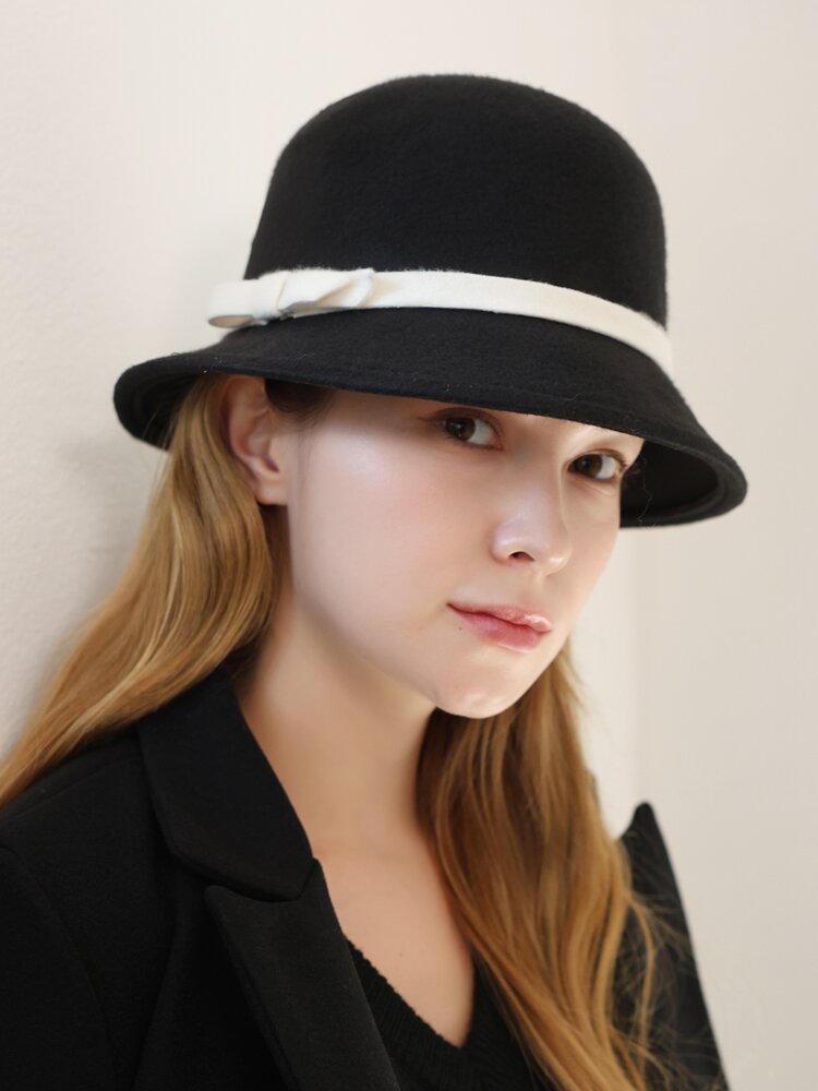 로벨 클로슈햇 여자 겨울 버킷햇 벙거지 모자