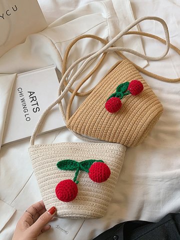 샤이 미니 라탄 크로스백