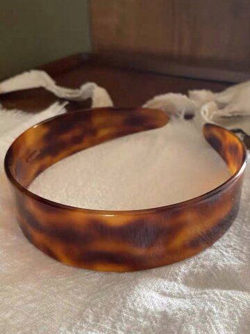 세나 셀룰로오스 와이드 헤어밴드 호피 레오파드 넓은 머리띠