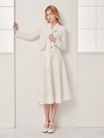 글리터 페미닌 플레어 스커트 