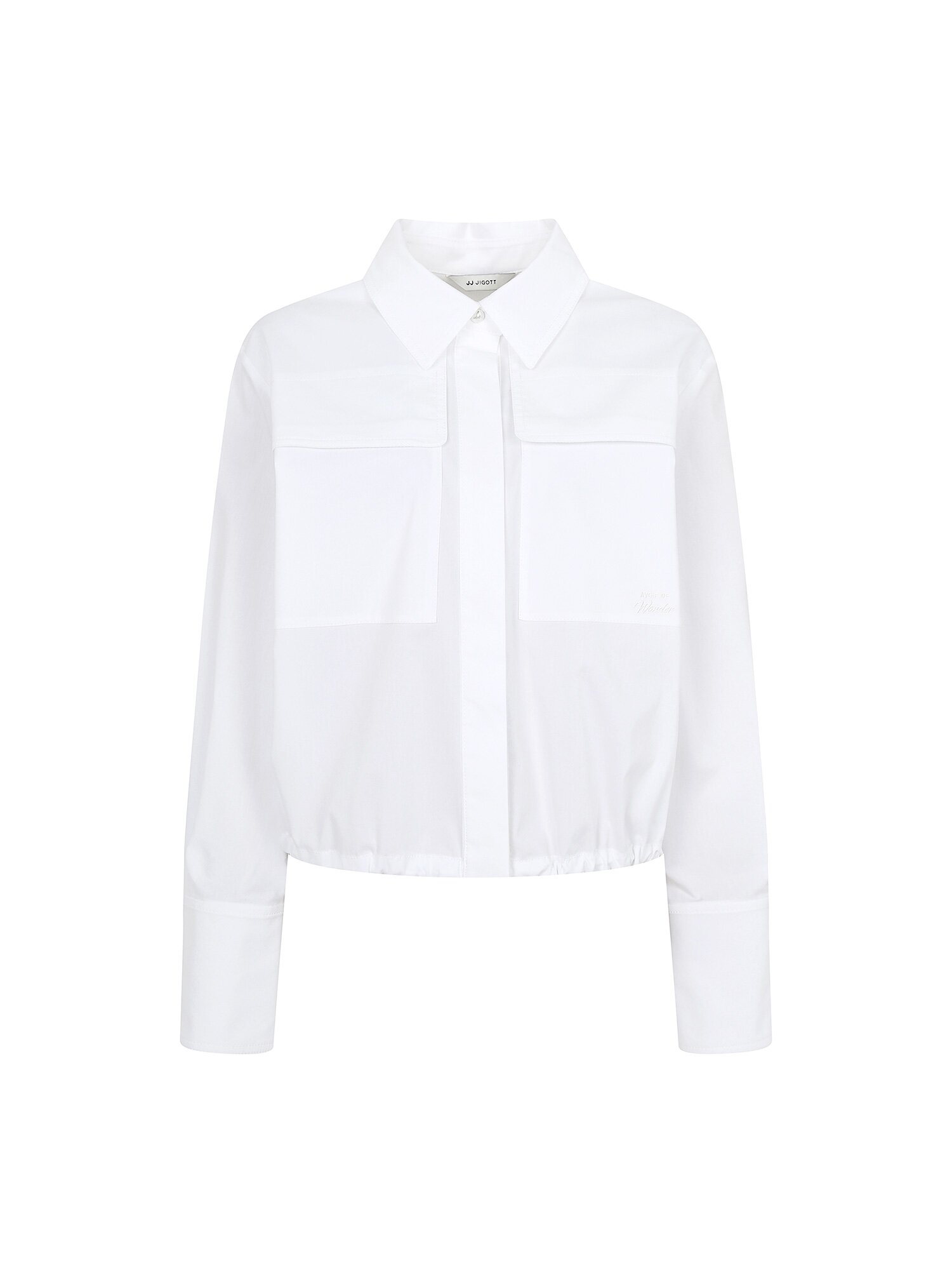 루즈핏 스트링 포켓 블라우스 (WHITE)