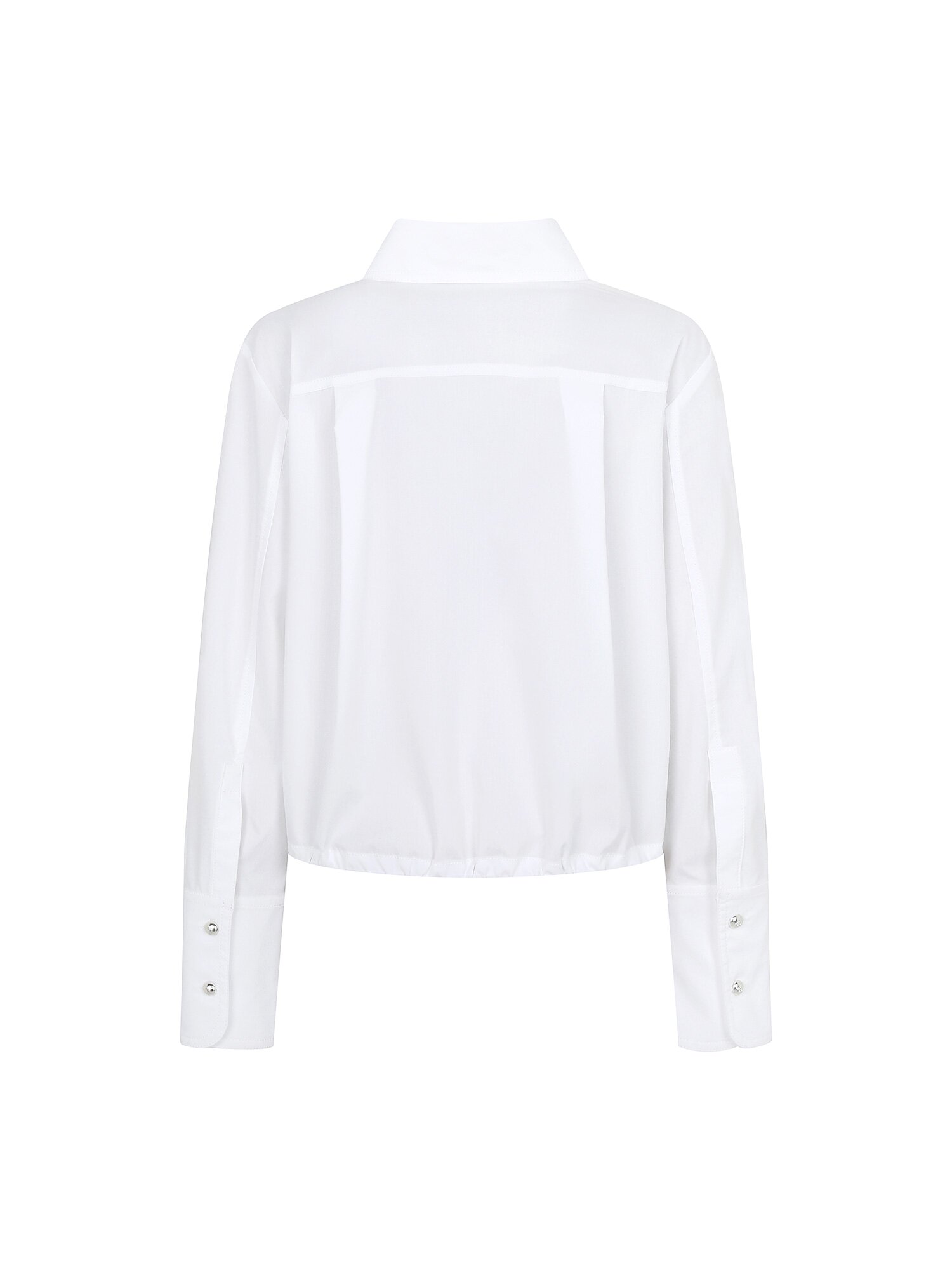 루즈핏 스트링 포켓 블라우스 (WHITE)