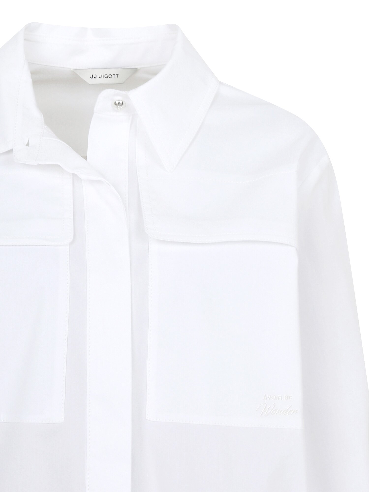 루즈핏 스트링 포켓 블라우스 (WHITE)